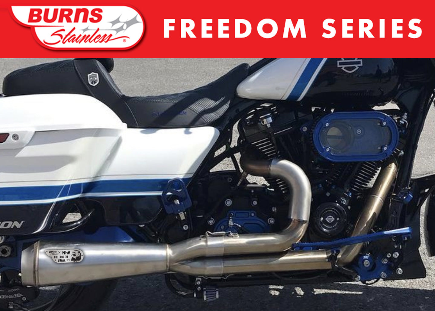NEW Limited Edition NhB Freedom Series "Built for the Brave" for M8 Baggers
