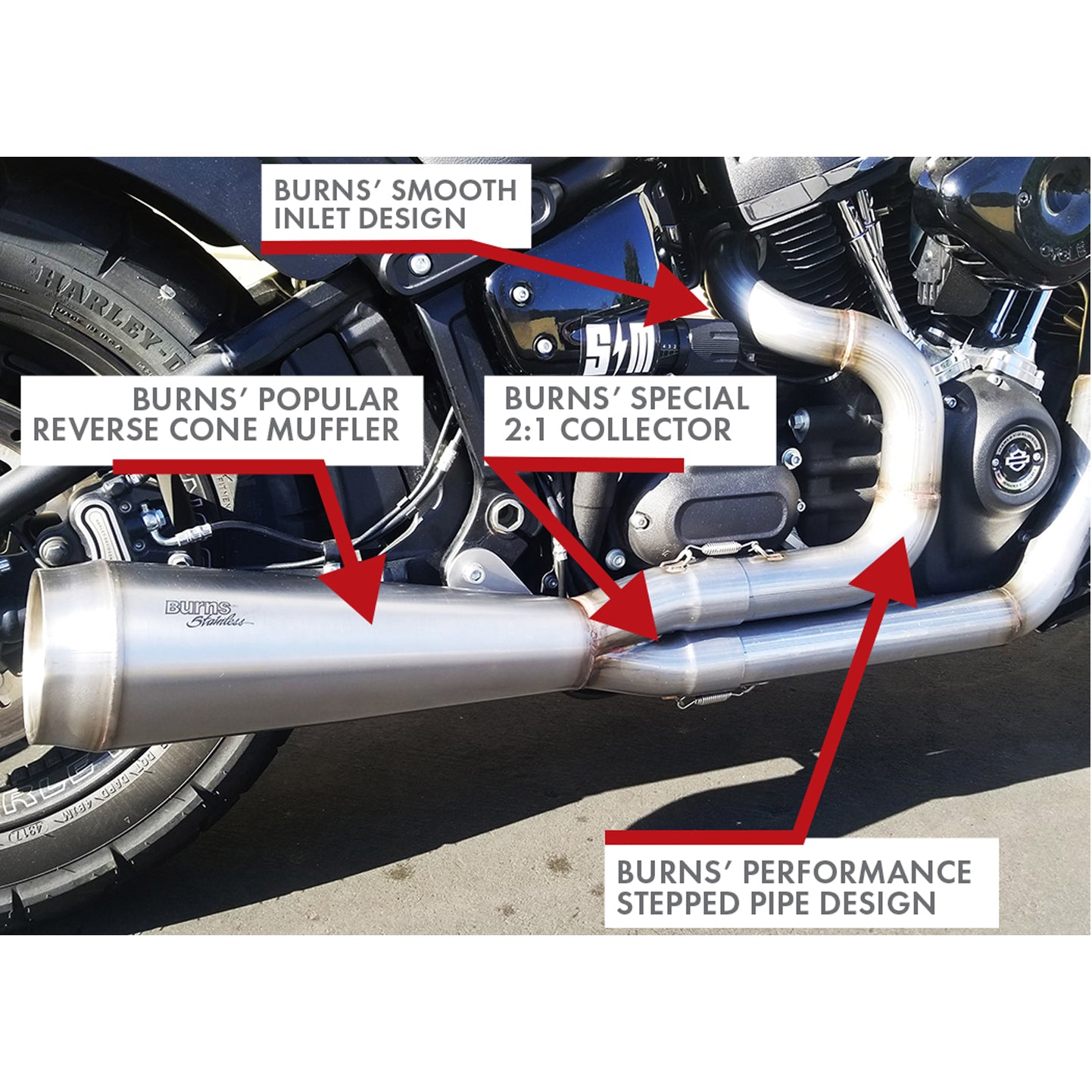 NhB Exhaust for M8 Softail (SfT)