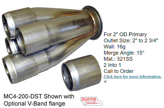 High preformance turbo collector