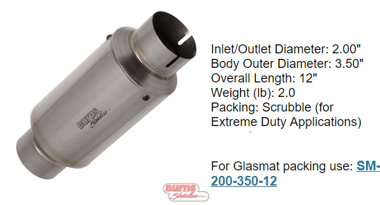 1 stage race muffler