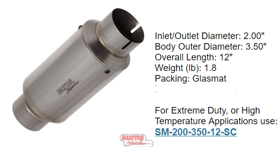 1 stage race muffler