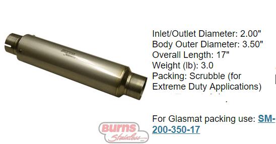 1 stage race muffler