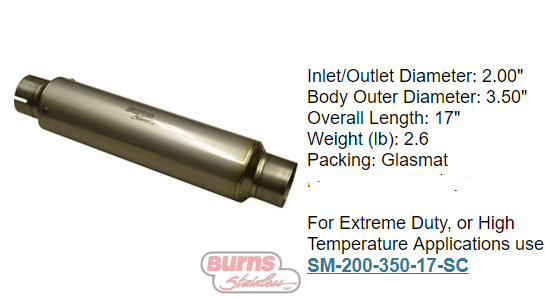 1 stage race muffler