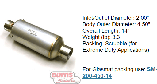 1 stage race muffler