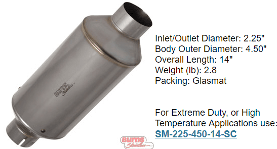 1 stage race muffler