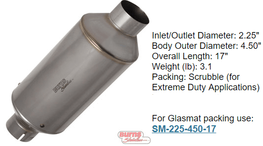 1 stage race muffler