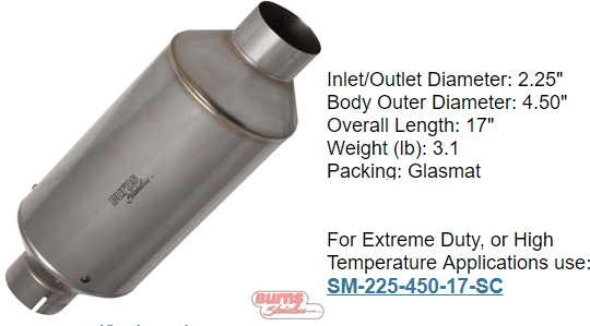 1 stage race muffler