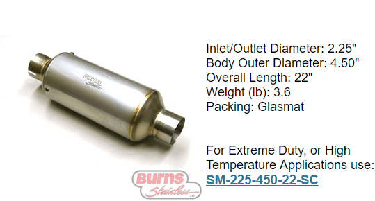 1 stage race muffler