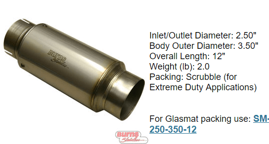 1 stage race muffler