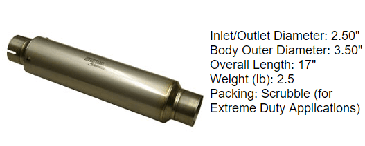 1 stage race muffler