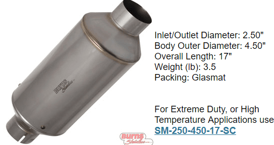 1 stage race muffler