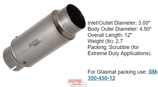 1 stage race muffler