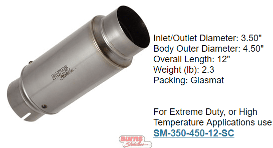 1 stage race muffler