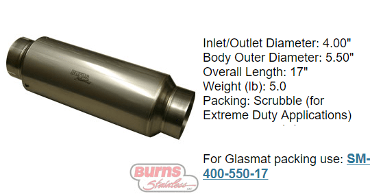 1 stage race muffler