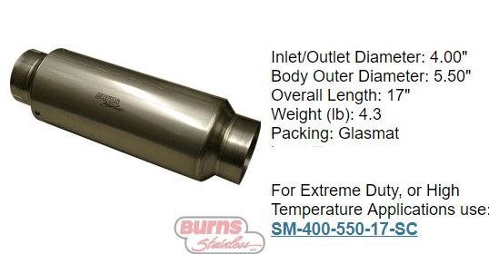 1 stage race muffler