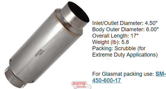 1 stage race muffler