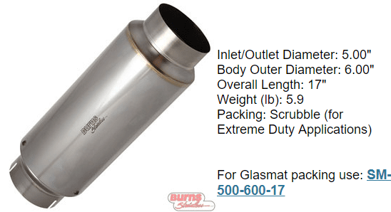 1 stage race muffler