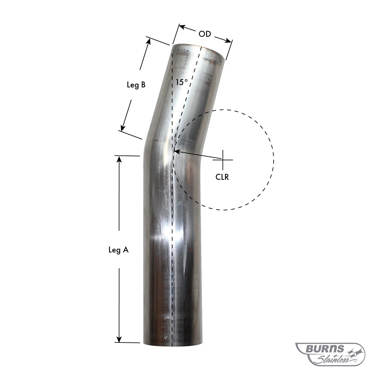 15 Degree Tubing Bend 304 L Stainless Steel