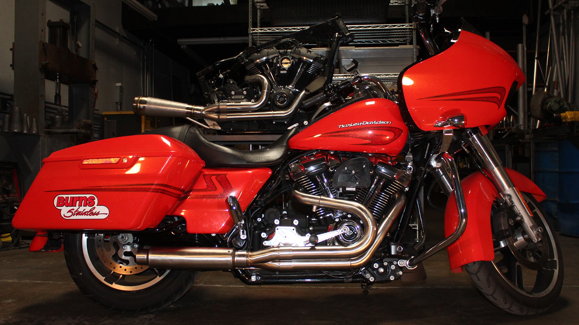 Burns exhaust harley top
