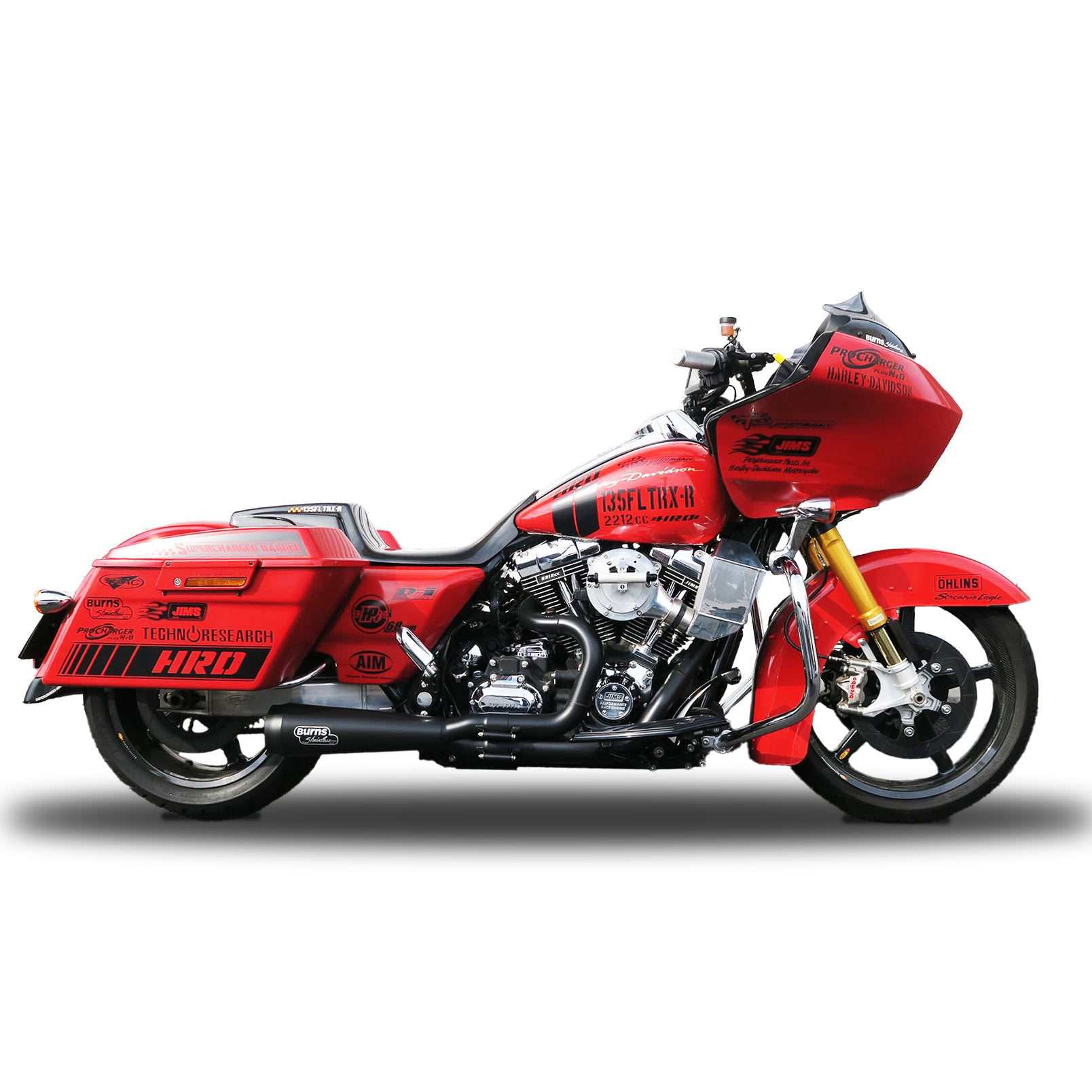 NhB Exhaust for Harley-Davidson Twin Cam Baggers