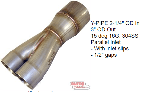 steel y pipe 2 into 1 base collector