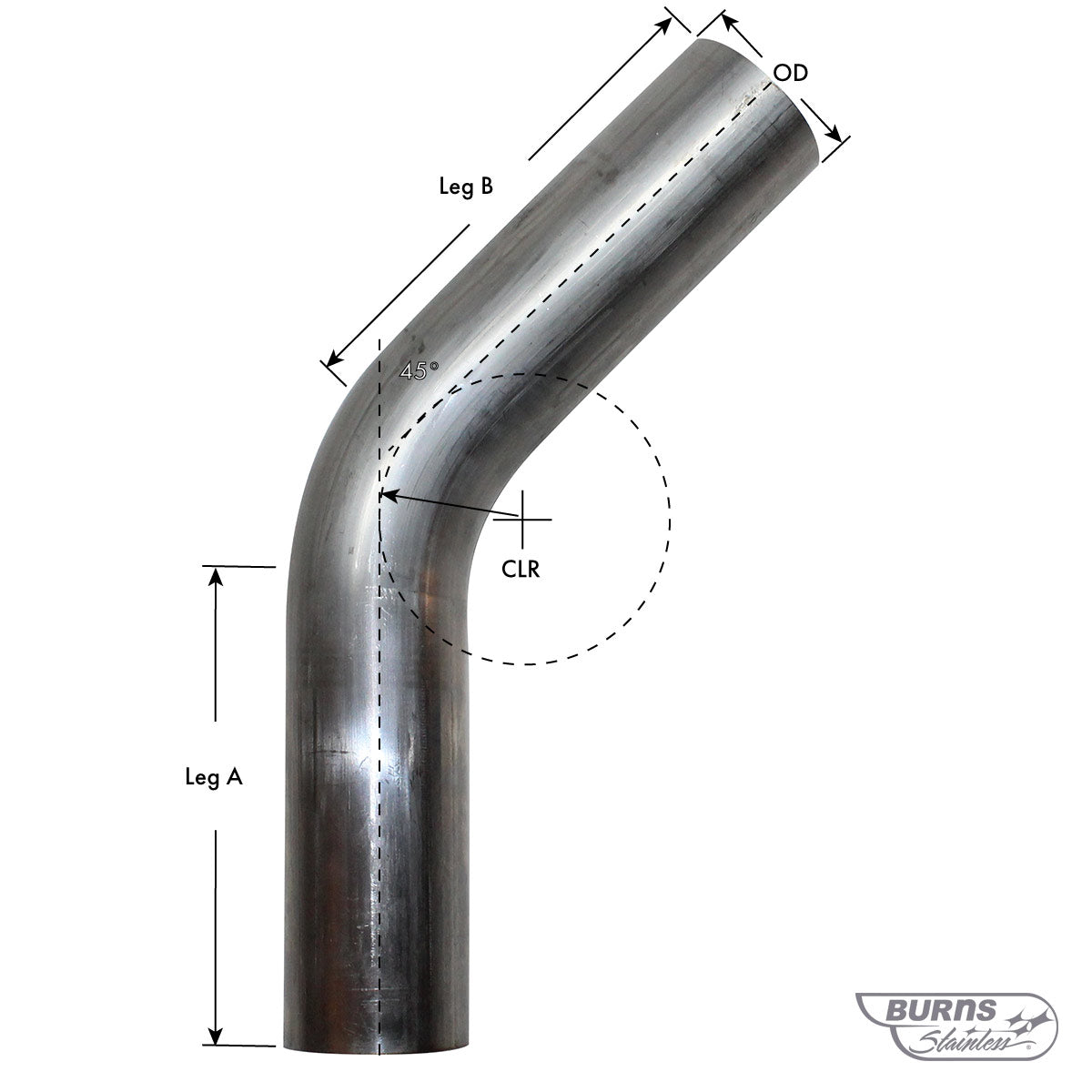 45 Degree Tubing Bends 304 L Stainless Steel