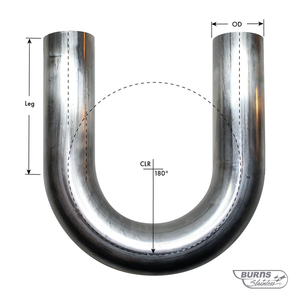 Ubend Plug U Bend Stainless Steel Exhaust Tubing, Mandrel Bent